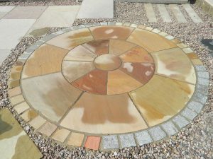 circle stone paving